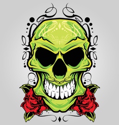 Skull ornament vector image