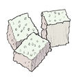 Cubs of sugar vector image