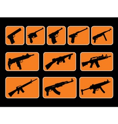 Illustrated guns vector image