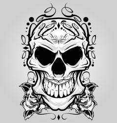 Skull ornament vector image