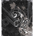 Grunge floral background vector image