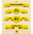 Retro syled ribbons vector image