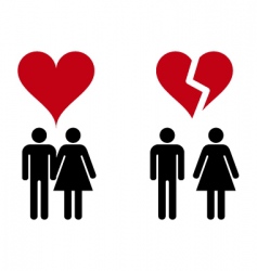 Love icons vector image