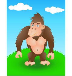 Gorilla in the wild vector image
