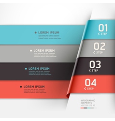 Modern step options banner vector image
