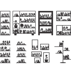 Bookshelves vector image