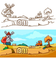 Autunm harvesting vector image