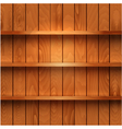 Wooden Shelves vector image