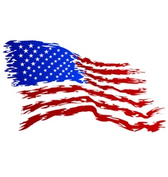 USA Flag grunge Art vector image