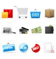 Shopping icons set vector image
