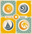 Retro summer holiday poster vector image