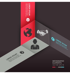 Business circle origami style options banner vector image
