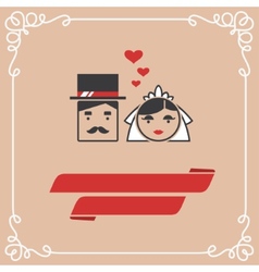 Wedding card vector image