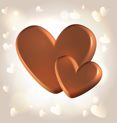 Chocolate hearts vector image