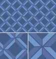 Blue Chevron vintage seamless pattern vector image