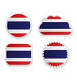 Thailand flag labels vector image