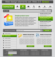 Web design elements set green vector image