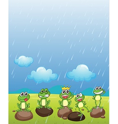 A Frog Prince and friends vector image