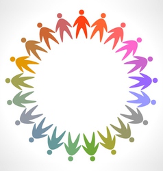 Icon of colorful people pictogram vector image