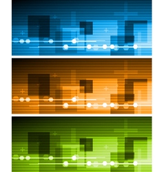 Hi-tech banners vector image