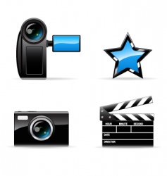 Media icon set Media icon set vector image