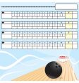 Bowling scorecard vector image