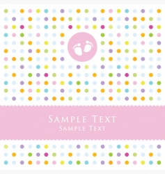 Baby girl arrival card vector image