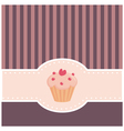 Retro muffin cupcake invitation vector image