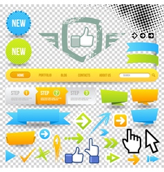 Web Template Icon and Arrows vector image