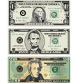 American dollar bills vector image