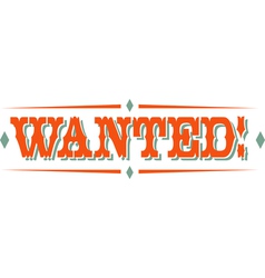 Wanted Poster vector image
