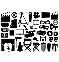Movie related elements vector image