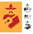 Mexican with guitar vector image