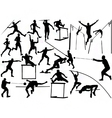 Athletic silhouettes vector image