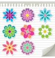 Flower stickers vector image