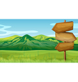 Mountain Wooden Signboards vector image