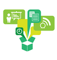 Business icon and symbol pop out from the box vector image