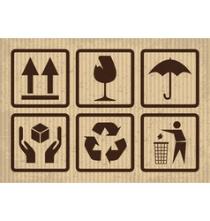 Fragile symbols vector image