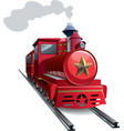Red locomotive vector image