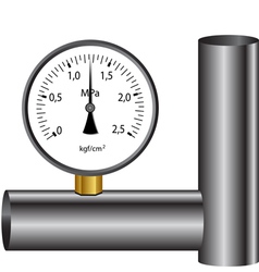 Gas manometer vector image