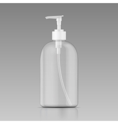 Clean liquid soap bottle template vector image