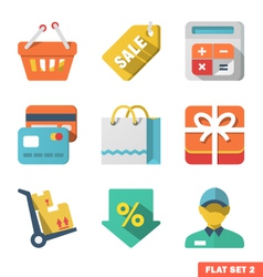 Shopping icon set for Web and Mobile Application vector image