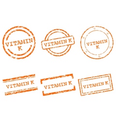 Vitamin K stamps vector image