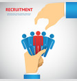 Human resource and recruitment vector image