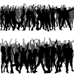Crowd Silhouettes vector image