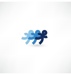 Running people icon vector image