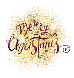Xmas Greeting Card with Lettering vector image