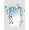 Frame cherry blossom vector image