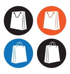 Shopping bag icons vector image