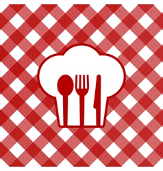 Checkered tablecloth vector image